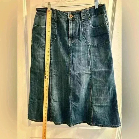 Vintage Cherokee Flared Denim Maxi Skirt Women’s Size 10 Medium Wash - Picture 5 of 7